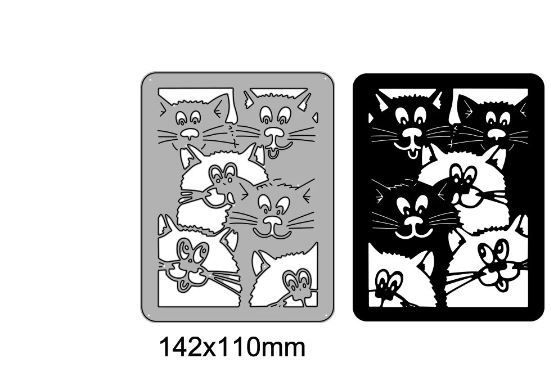 Schablonen: Neue, grosse Stanzschablone  Büsi, Katzen  NEU – Neu und originalverpackt aus Effretikon von wenuss 1