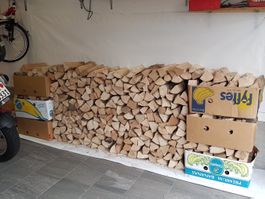 Cheminee- / Brennholz in Bananenschachteln 12.--/ Schachtel