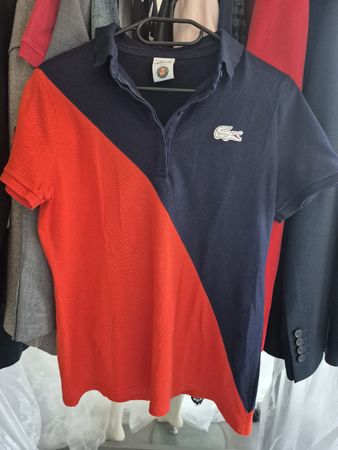 Polo Lacoste Roland Garros bicolore, taille 40 (M)