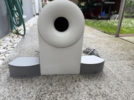 B&W Solid Subwoofer in weis mit 2 Bose Lautsprecher