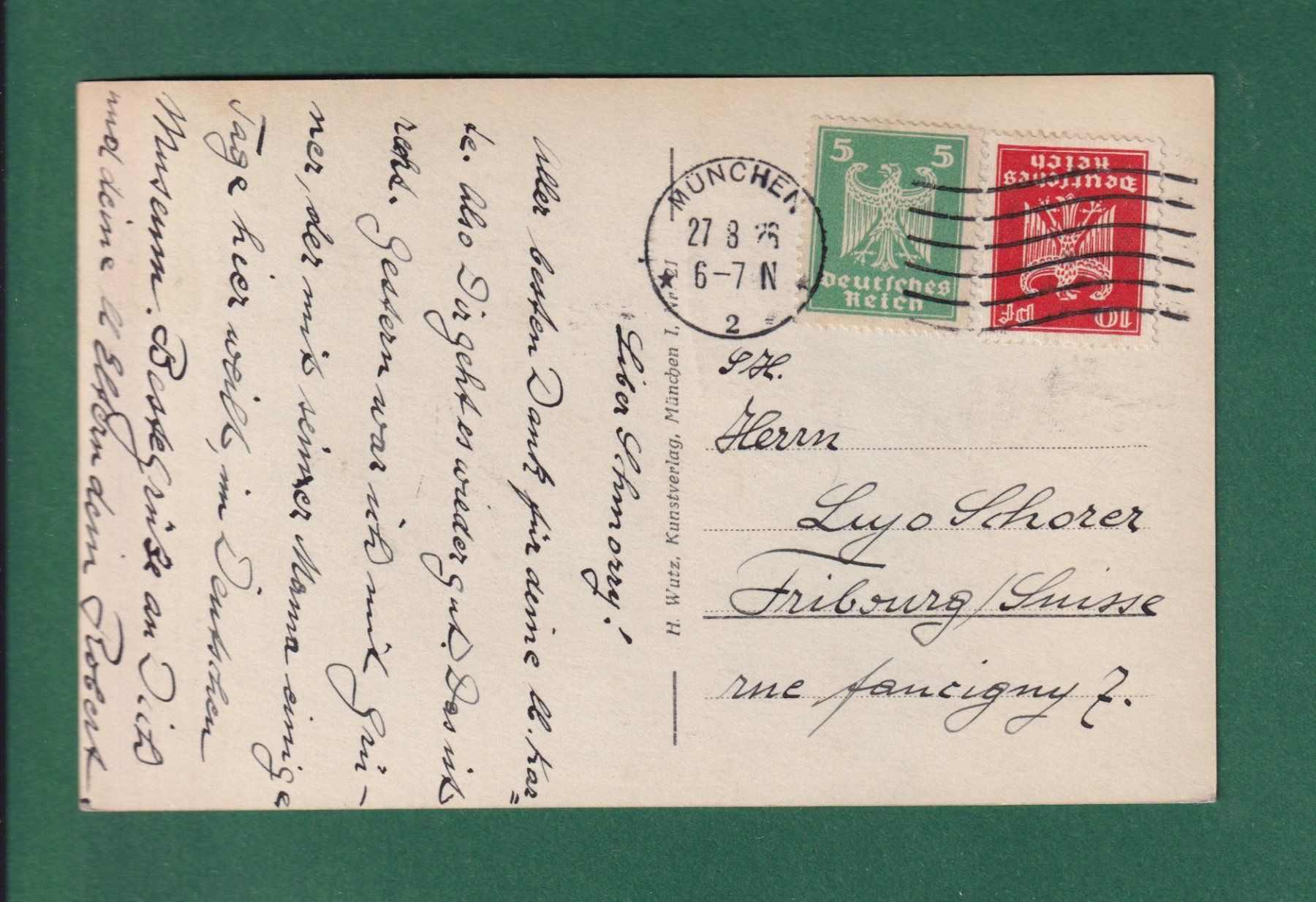 Cartoline postali: MÜNCHEN - Deutsche Museum - 1926 – Usato da Pully venduto da nicecards-shop 1