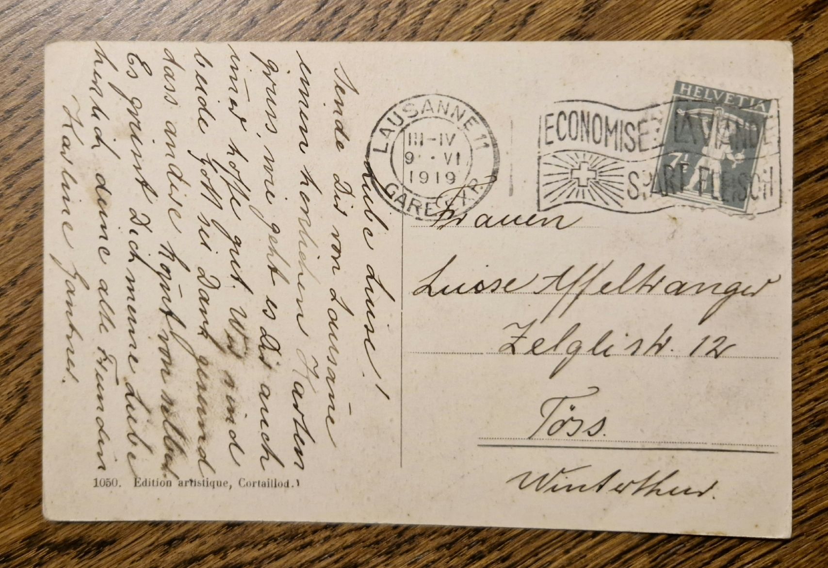 Cartoline postali: Yverdon, Le Casino 1918 – Usato da Ebikon venduto da Donar50 1