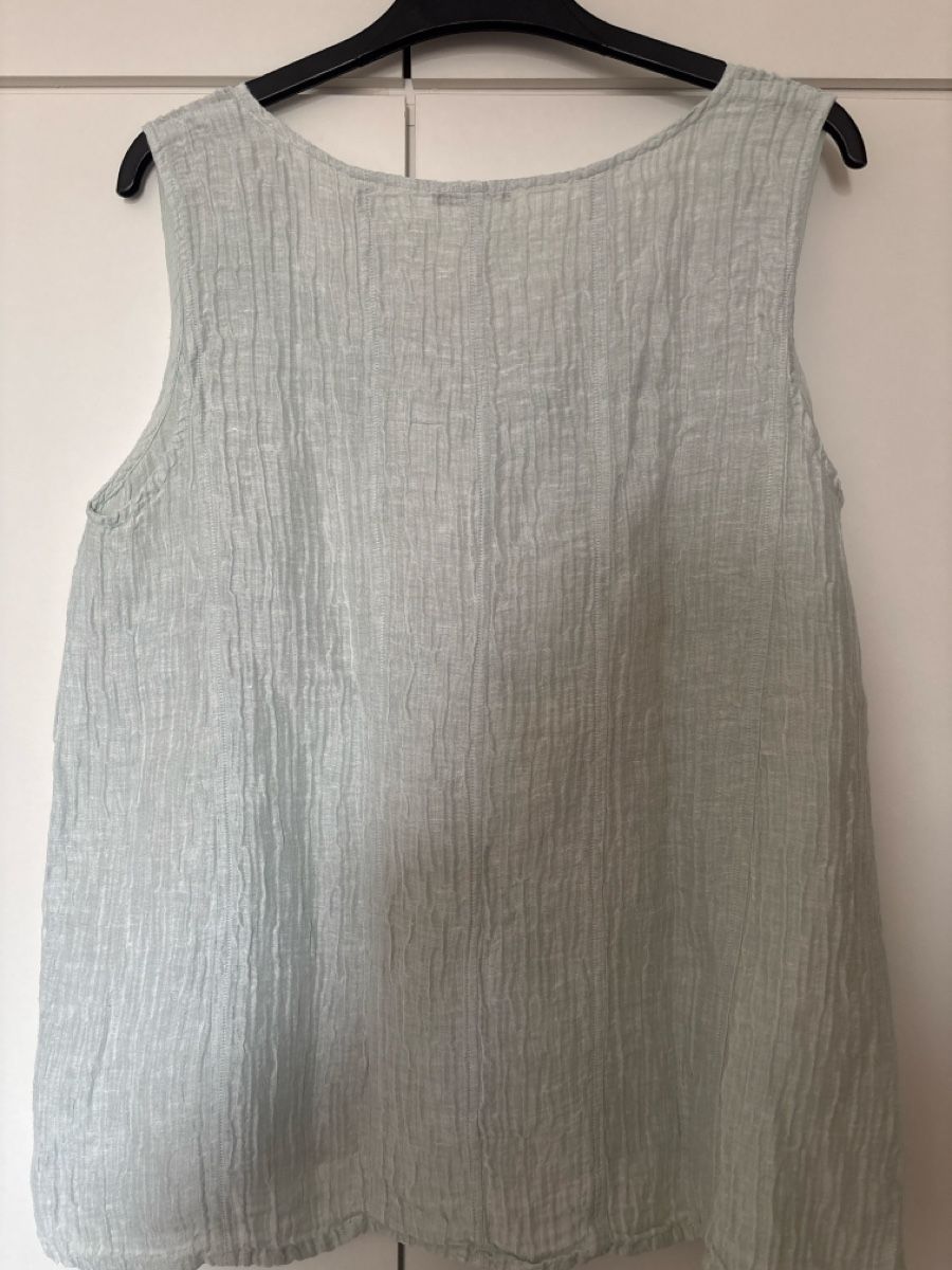 Top: GRIZAS Seide Leinen Top, Mint – Usato da langenthal venduto da rundholz7 4