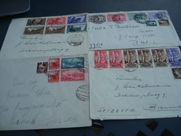 Italien 6 alte Briefe reich frankiert, Stockfleckig