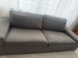 Komfortables Sofa grau Stoffbezug gebrauchter Zustand