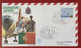 VATIKAN FLUGPOST FLUG PAPST JPII ROM FATIMA PORTUGAL 1982
