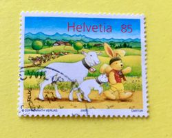Nr.1163 Felix begleitet von Ziegen  GESTEMPELT 2005   