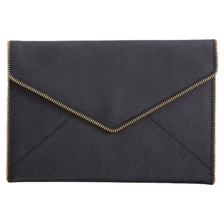 Rebecca Minkkof Envelope Clutch Bag Zipper Good Conditio