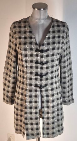 NEU XS 34 UNIKAT Blazerbluse Bluse Jacke handgenäht upcycled