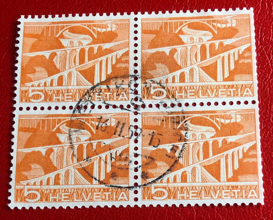 Tutti i francobolli: CH 4 er Block Stempel    – Usato da Aarau venduto da Billa007