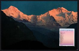 MK Farben der CH-Alpenglühenorange, Mönch und Jungfrau