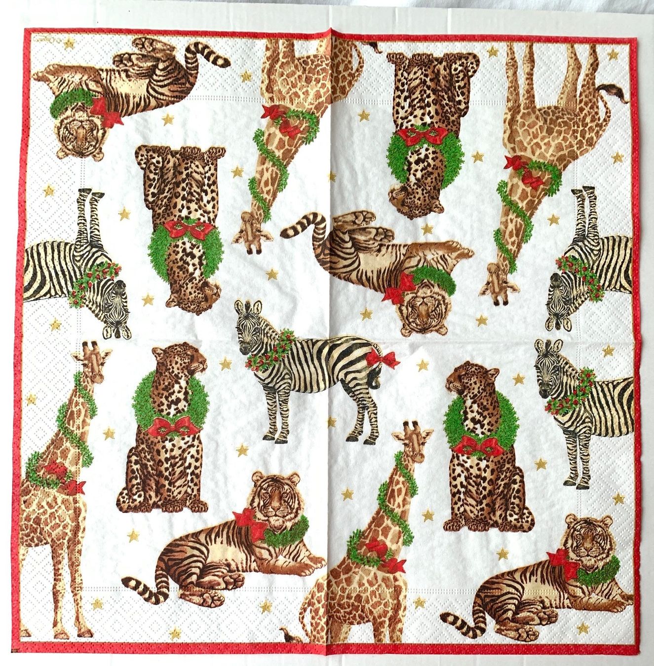 Tovaglioli: NEU Serviette Wildtier Afrika Tiger Zebra – Nuovo (secondo la descrizione) da Auenstein venduto da mar_8mxd 2