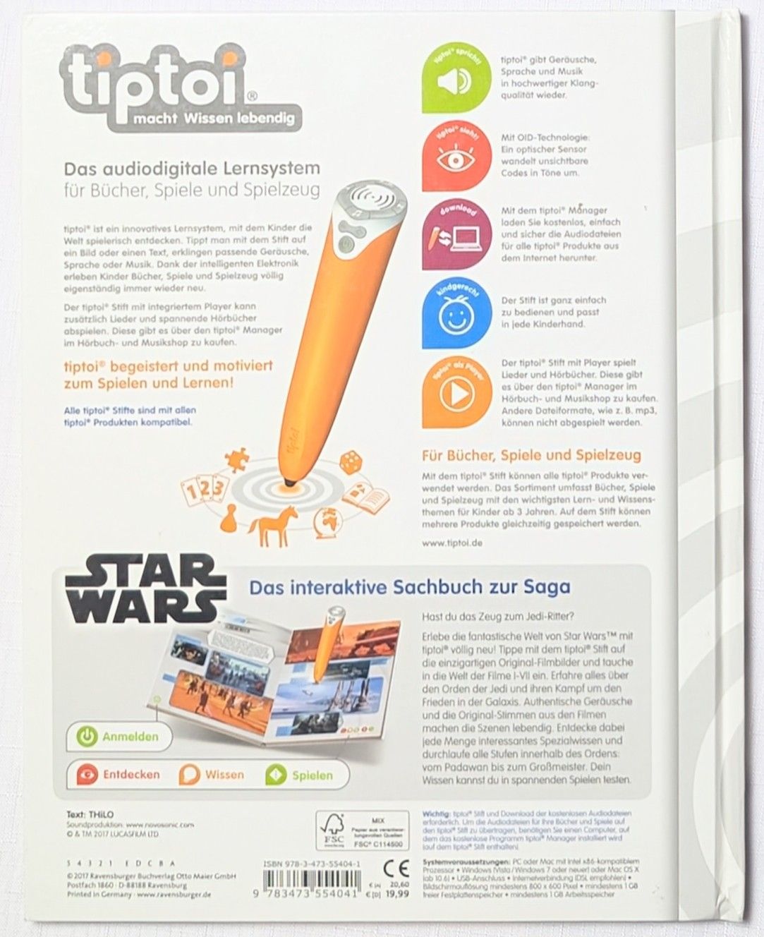 Libri: Tiptoi - Star Wars - Der Weg der Jedi - Ravensburger – Nuovo (secondo la descrizione) da Wängi venduto da ABIZONE-86 5