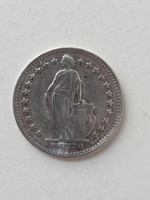 Alle Münzen: 1 Fr. Silber Schweiz 1945 Schweizer Münze – Gebraucht aus Schenkon von Blech 1