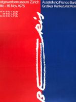 Plakat Kunstgewerbemuseum Zürich Franco Barberis 1975