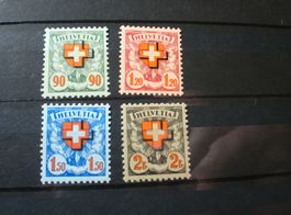 Satz Wappenschilder. Überdruck Kreuz, 1938, **