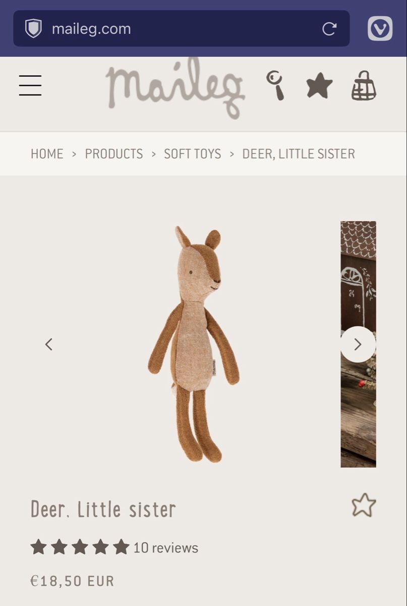 Maileg Giocattoli: NEW Maileg Reindeer plushie – Nuovo e nell'imballaggio originale da Genève venduto da hai_2rp8 3