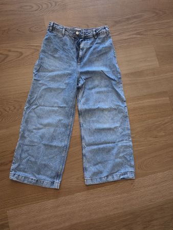 Mango Jeans Carlota blau weit geschnitten Grösse 36