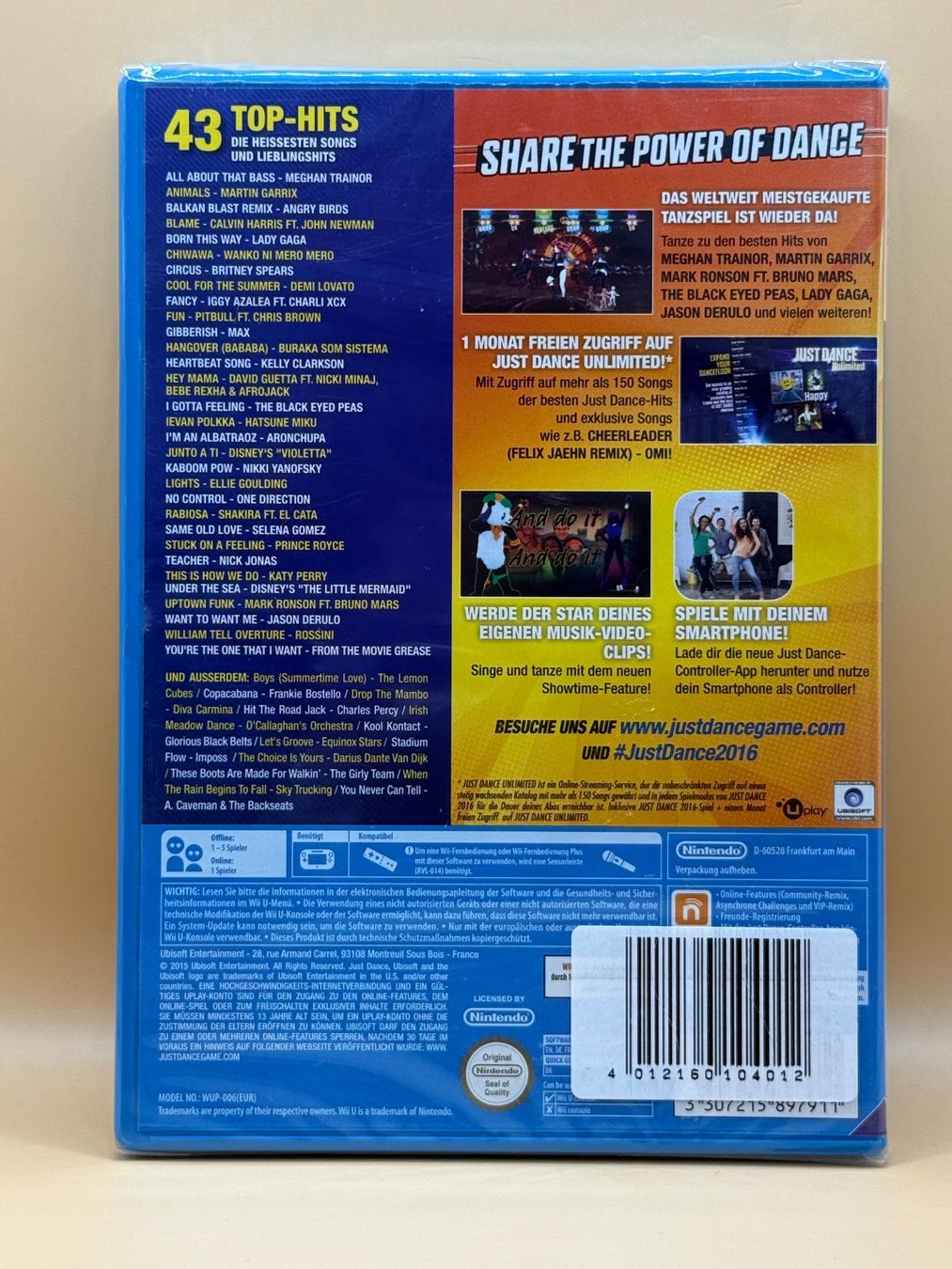 Giochi: Just Dance 2016 - NEW - SEALED - Nintendo Wii U – Nuovo e nell'imballaggio originale da Dietikon venduto da gab_qz7y 1