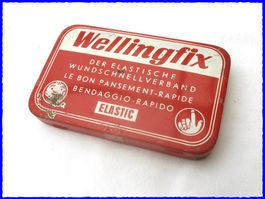 alte Blechdose "WELLINGFIX" - für Wundschnellverband