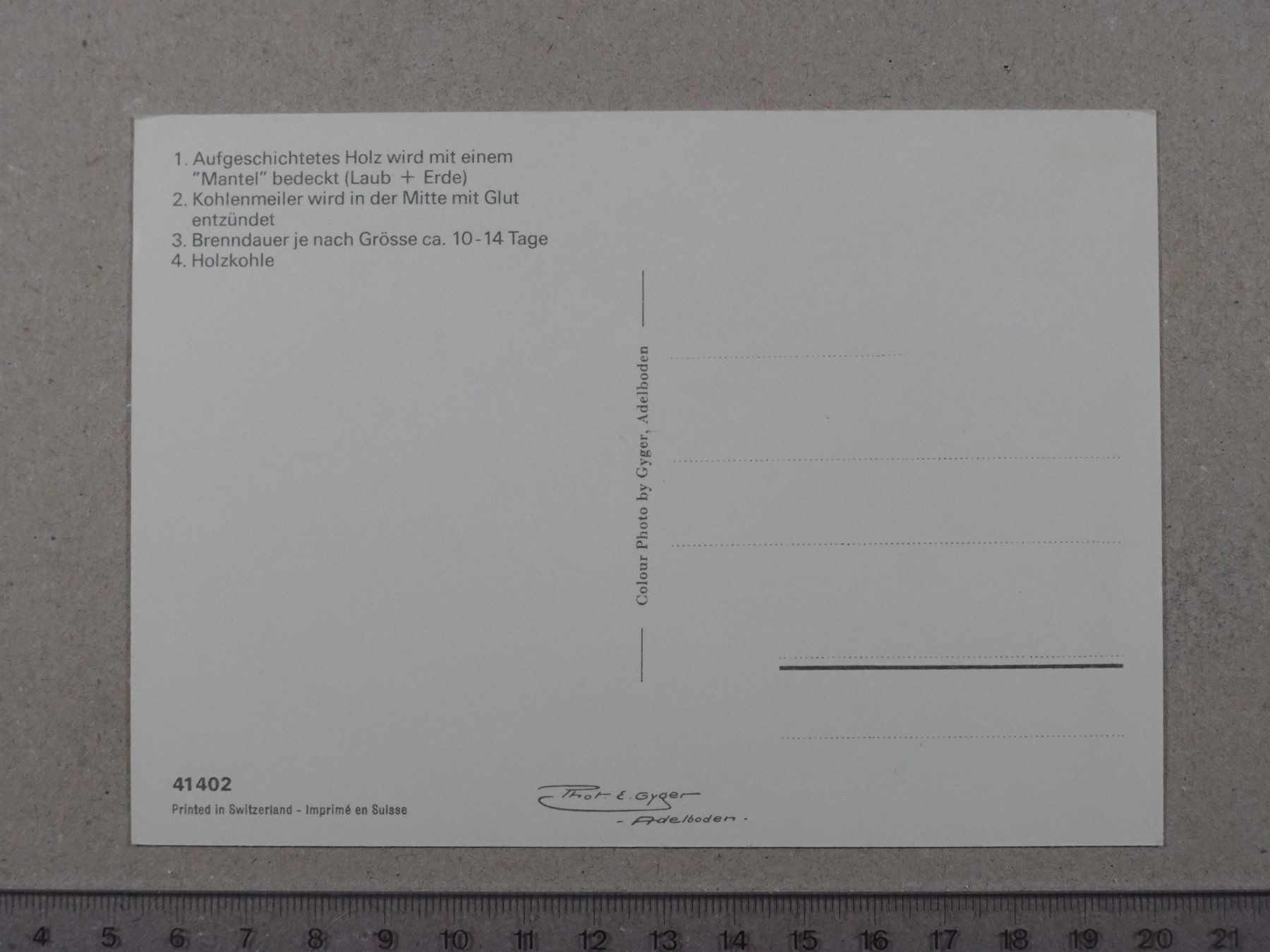Cartoline postali: Ballenberg, Freilichtmuseum, Köhlerei – Usato da Lenzburg venduto da fh1 1