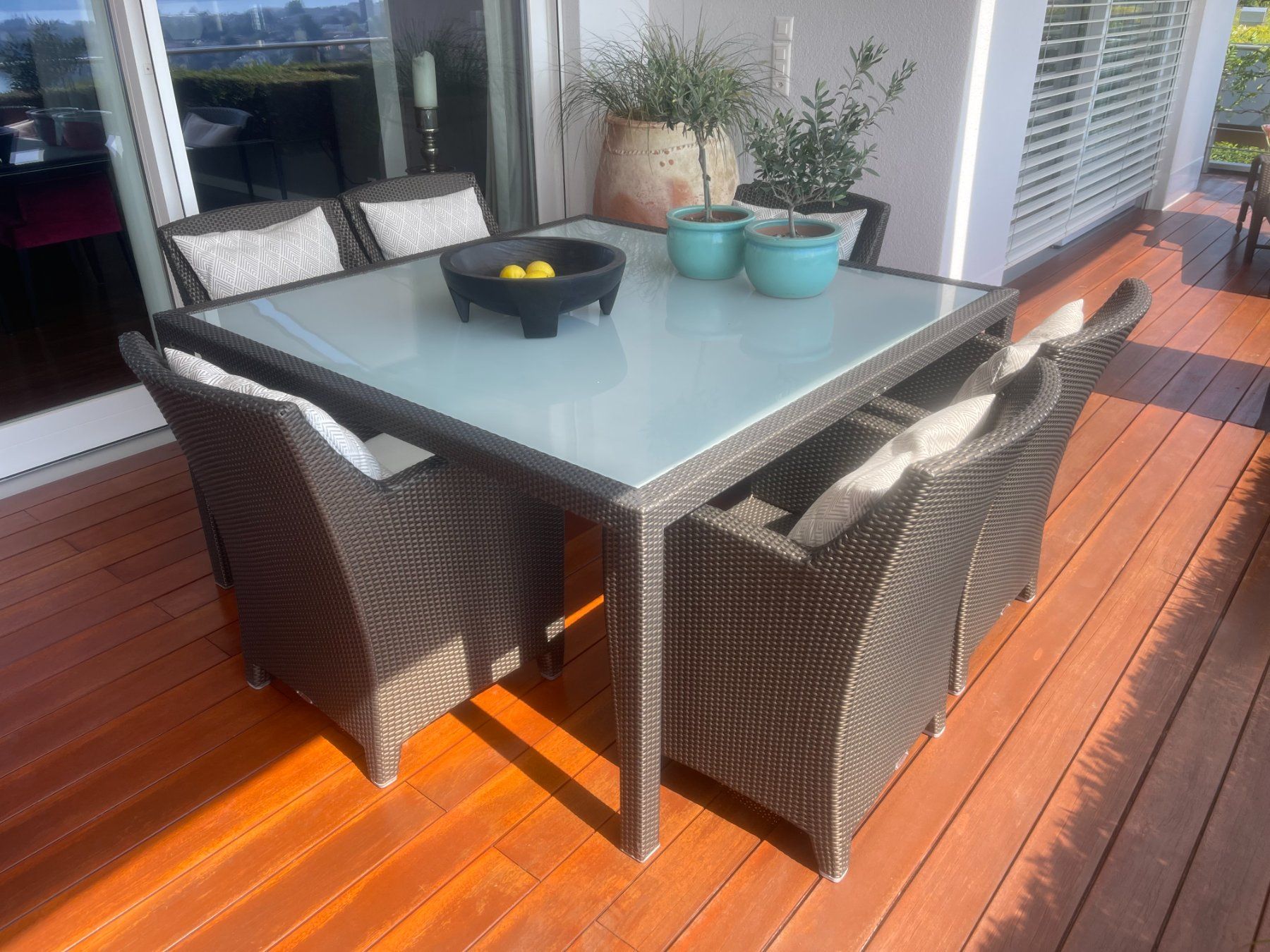 Dedon Set di tavolo e panche: Original Dedon Essgruppe Modell Barcelona – Usato da Jona venduto da HBD-Home 1