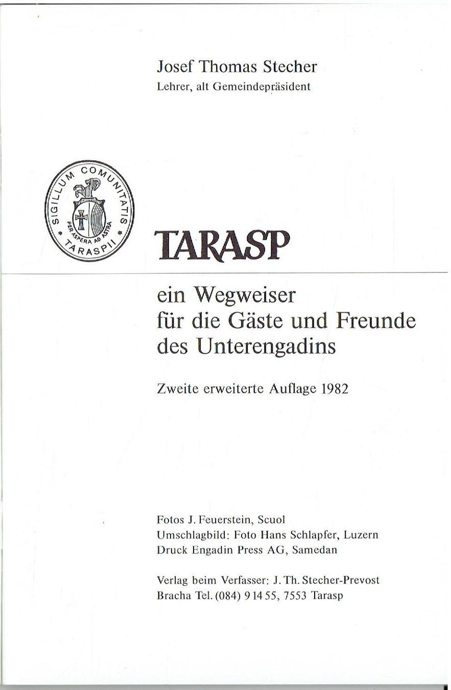 Bücher: TARASP Ein Wegweiser – Gebraucht aus Flims - Dorf von Stagediver 1