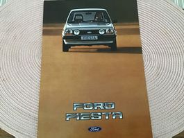 Ford Fiesta Posterprospekt 8 Seiten französisch August 1982