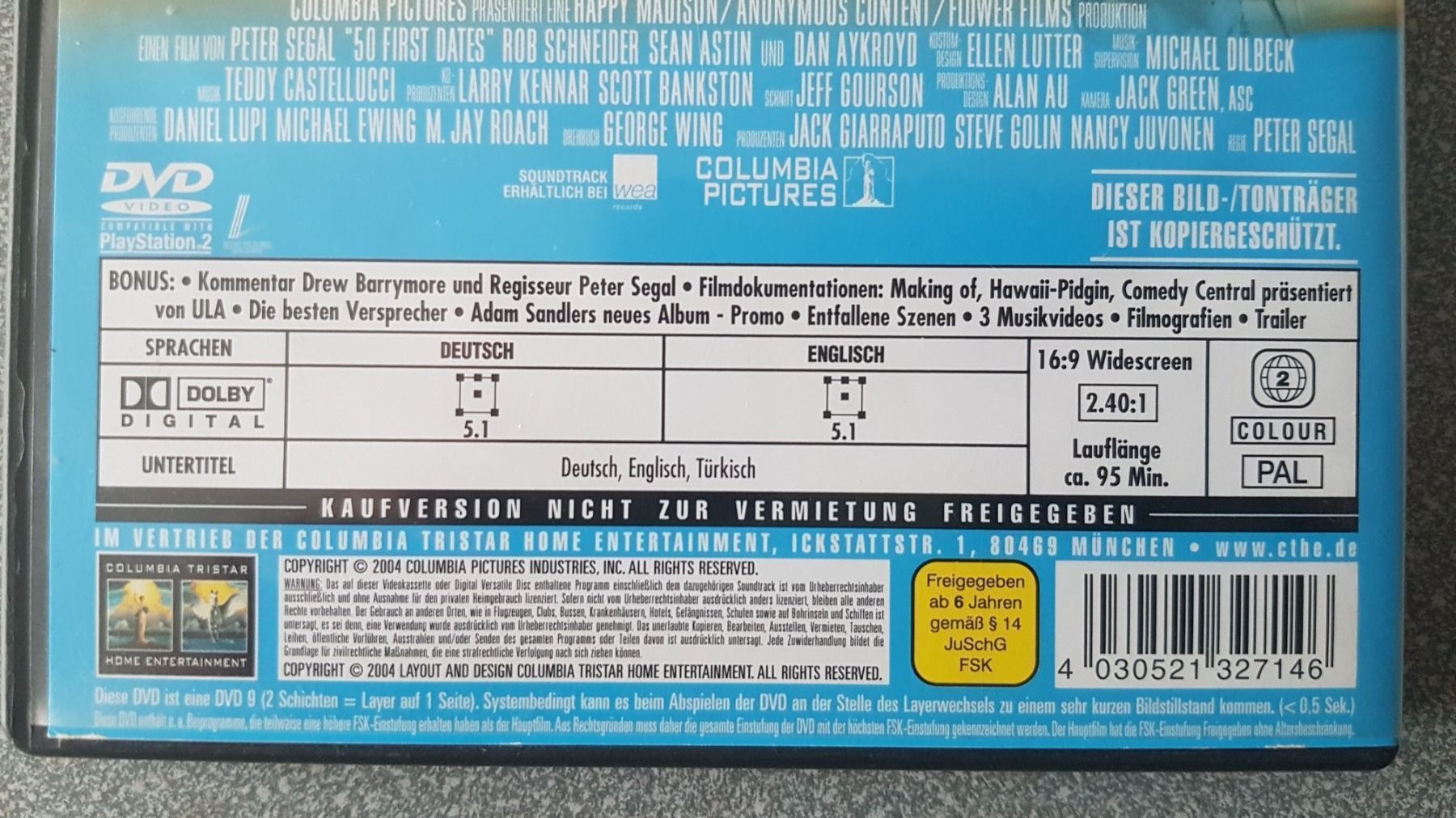 Tous les DVDs: DVD 50 erste Dates / Adam Sandler – D'occasion à Oetwil am See par fineli2 1