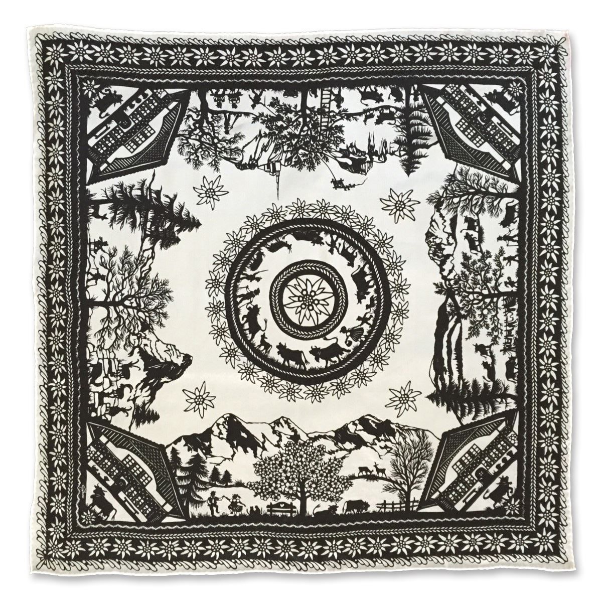 Sonstige Kleidung & Accessoires: Seidenfoulards, Foulards,  100% Seide – Neu und originalverpackt aus Appenzell von Jenzler