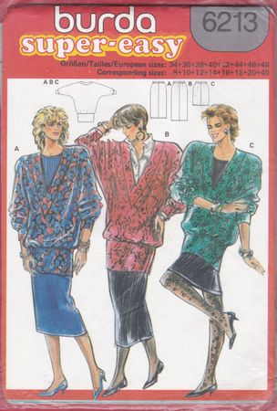 BURDA SUPER EASY SCHNITTMUSTER, 6213