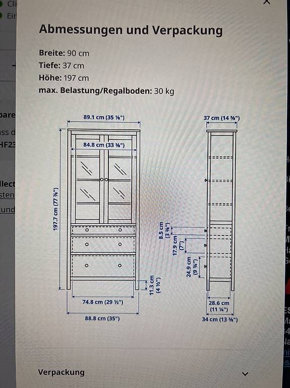 Ikea Vetrine: Hemnes Ikea Vitrine mit 3 Schubladen – Usato da Gerlafingen venduto da sel_dp6y 3