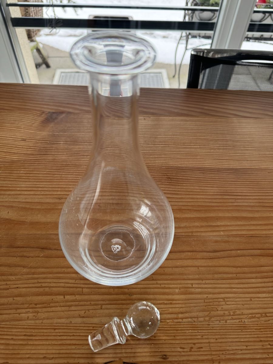 Caraffe: Dekantierer/Karaffe aus Glas, ca. 30cm hoch – Usato da Lanzenhäusern venduto da Galaa 2
