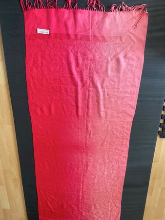 Châle cachemire Paris Bordelaise dégradé rouge