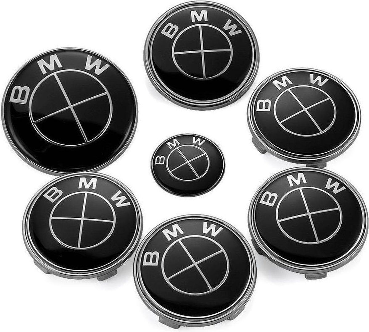BMW Toutes les pièces auto: BMW Emblem Set in schwarz – Neuf avec emballage d'origine à Lupfig par World-of-Car-shop