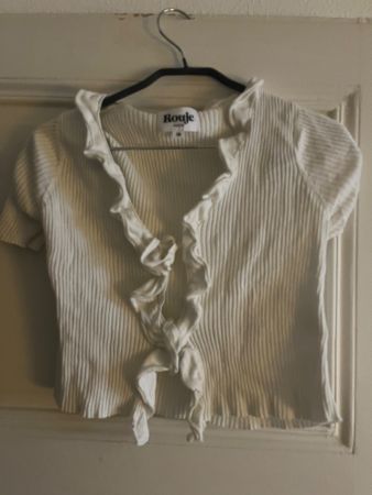 Haut sexy blanc, taille 36, marque Française Rouge