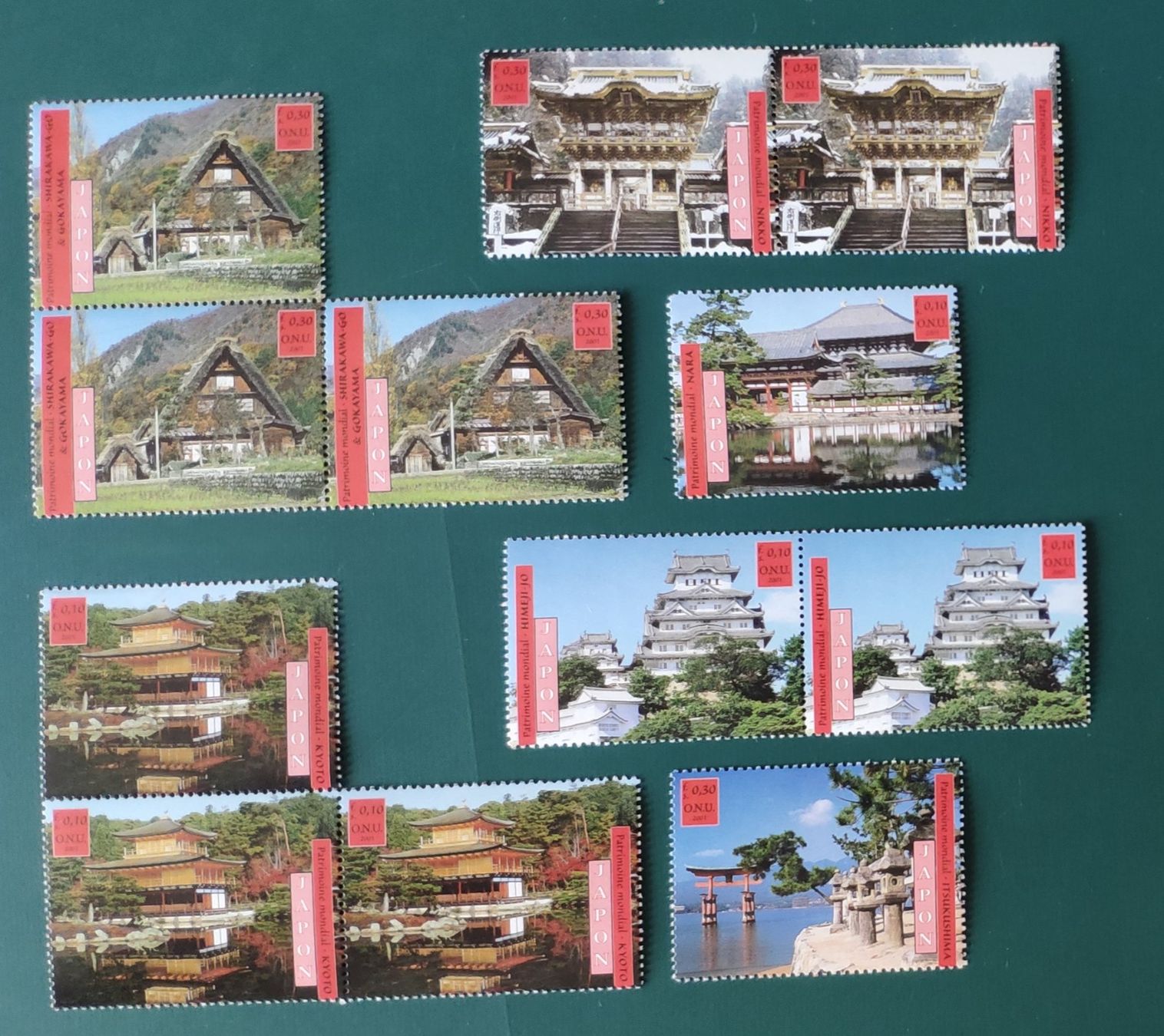 Tutti i francobolli: UNO Japan 2001 Div. ** Marken aus Heft / Couvert / Hefte – Usato da Volketswil venduto da Spacepanda 4