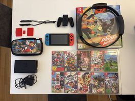 Switch + Ring Fit + 10 Spiele