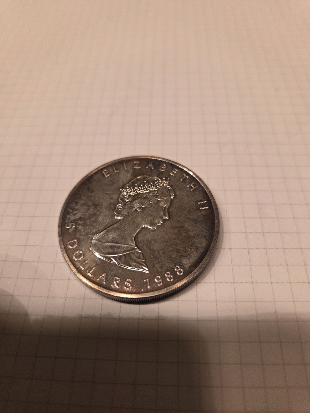 Tutti le monete: Kanada 5 Dollar Silbermünze 1988 "Maple Leaf" – Usato da Kägiswil venduto da pro_hm55 1