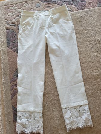 Hosen weiss Grösse 34Spitze Damen neuwertig