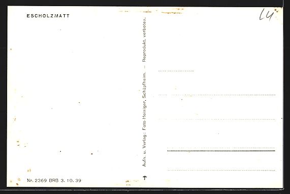 Cartoline postali: AK Escholzmatt, Teilansicht mit Kirche – Usato da Berlin venduto da bartko-reher 1