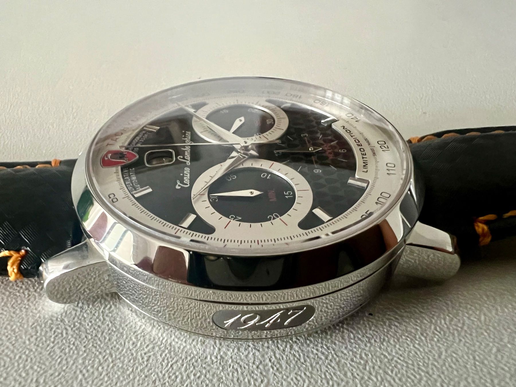 Lamborghini Uhren: LAMBORGHINI 1947 Automatic Chronograph Ltd.x/100, SRP 3300.- – Neu und originalverpackt aus Le Mont-sur-Lausanne von LycaGallery 5
