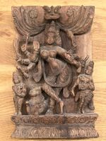 Alte Holzschnitzerei aus Indien – Göttin Durga