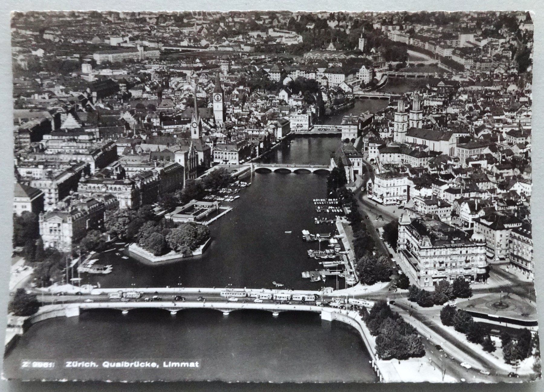 Cartoline postali: Zürich, Quaibrücke, Limmat – Usato da Fétigny venduto da Billy2miny