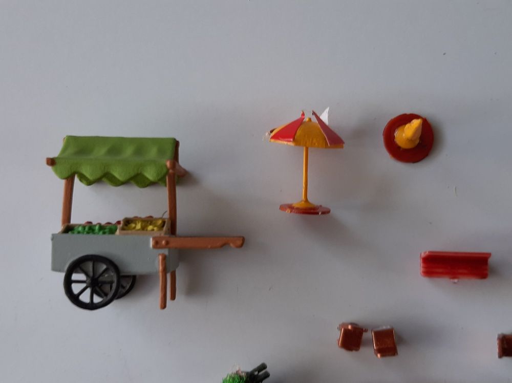 Modelleisenbahnen: H0/H0m Ausschmückungsset "Marktstand" mit Piaggio APE Migros – Gebraucht aus Thun von Schwarzsee48 2