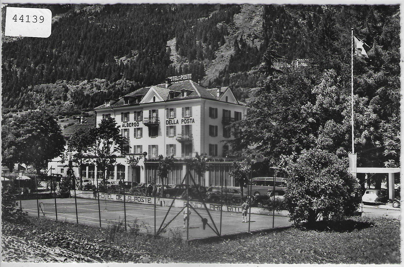 Ansichtskarten: Albergo della Posta - Piotta - Tennisplatz – Gebraucht aus Ettingen von Kartenplanet