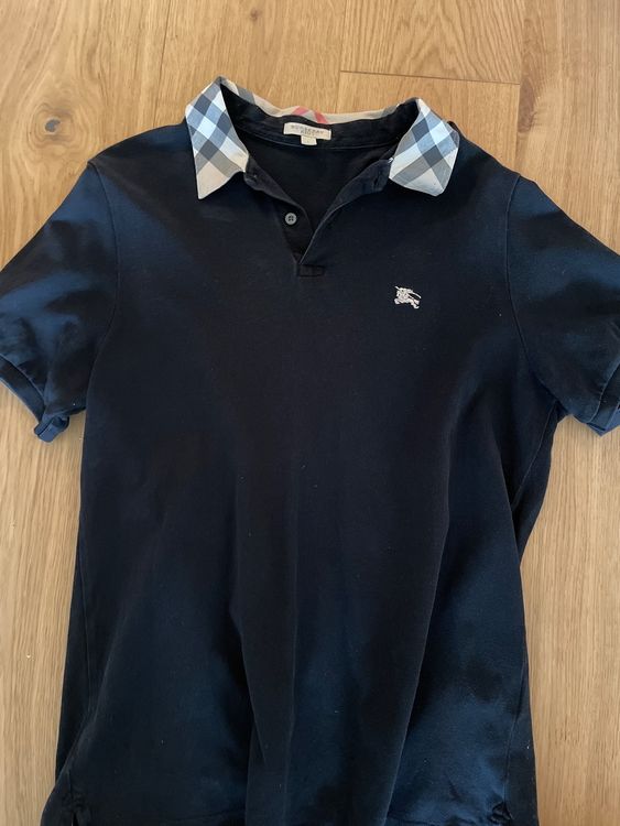 Orig. Burberry Brit L Herren Polo PoloShirt schwarz NP 450