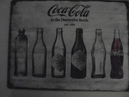 Blechschild / plaque métal " Coca - Cola " 29.5 x 39.5 cm