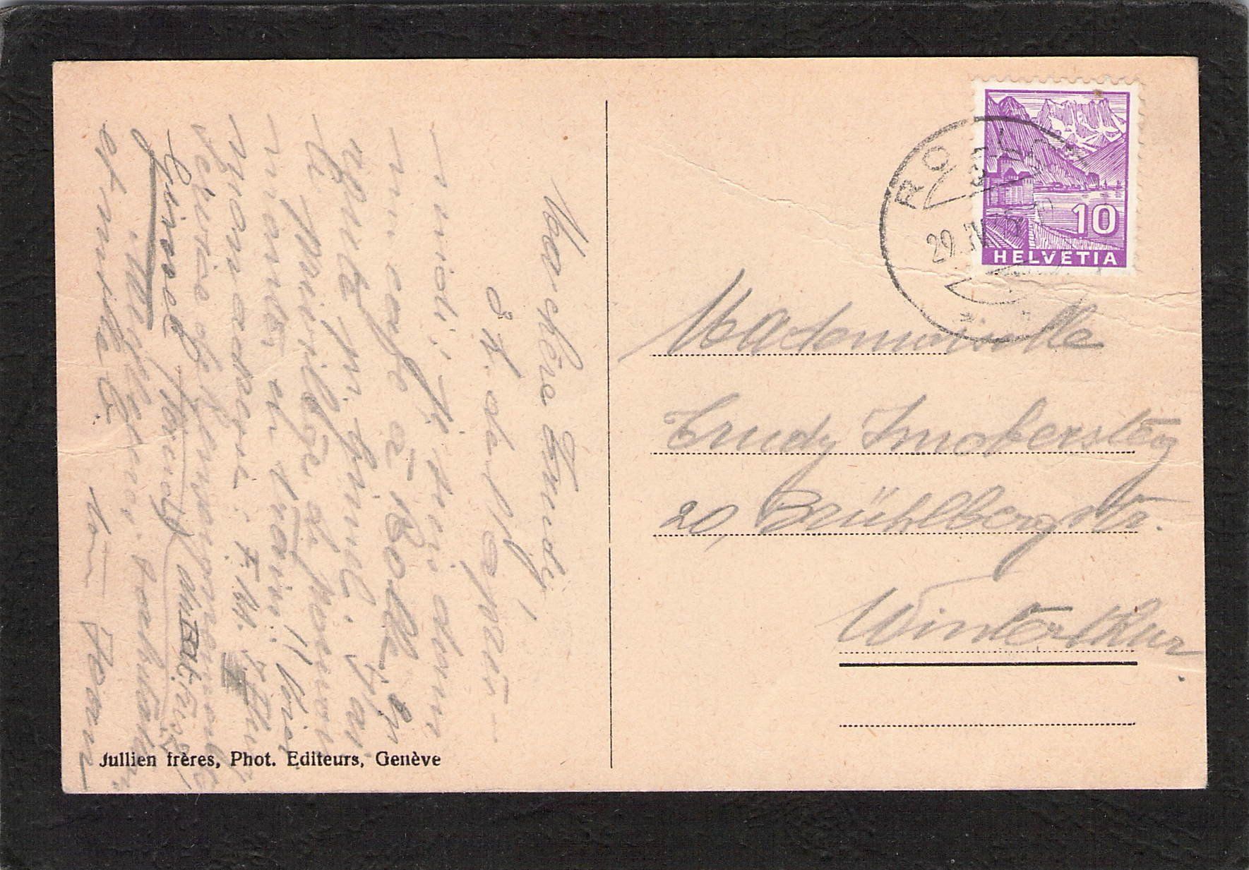 Cartoline postali: Rolle VD , Buffet de la Gare , gel. 1935 – Usato da Reichenburg venduto da Pipo-67 1