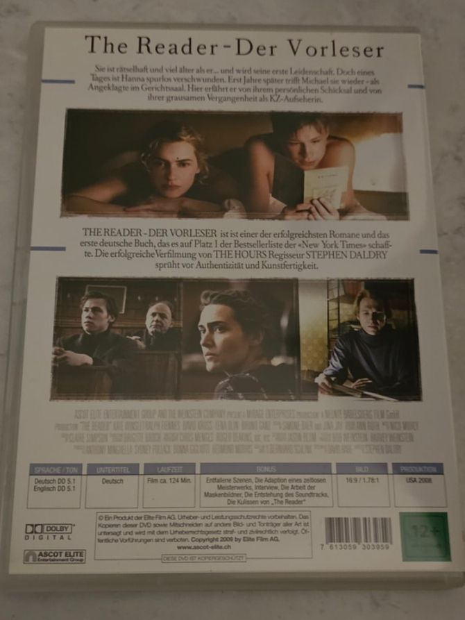 Tutti i DVDs: THE READER- DER VORLESER/ 2 DVD – Usato da Geuensee venduto da jes_9xyk 1